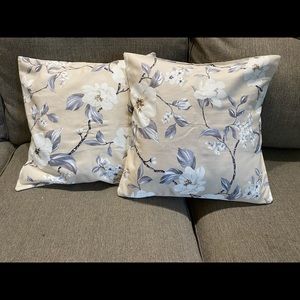 Pair of brand new elegant floral pillow covers